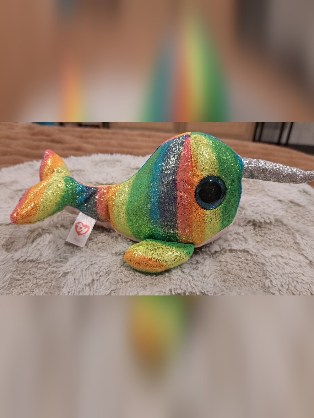 TY Beanie Boos NORI the Narwhal Magical Creature Plush Stuffed Toy No Heart Tag